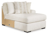 Chessington Ivory 4-Piece Right Arm Facing (RAF) Chaise Sectional by Ashley at Eve Furniture
