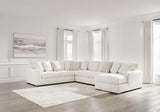 Chessington Ivory 4-Piece Right Arm Facing (RAF) Chaise Sectional by Ashley at Eve Furniture