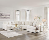 Chessington Ivory 4-Piece Right Arm Facing (RAF) Chaise Sectional by Ashley at Eve Furniture