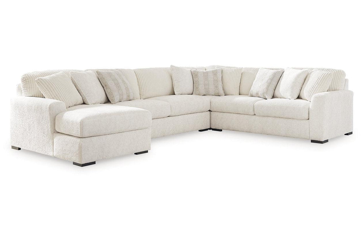 Chessington Ivory 4-Piece Sectional with Chaise by Ashley at Eve Furniture