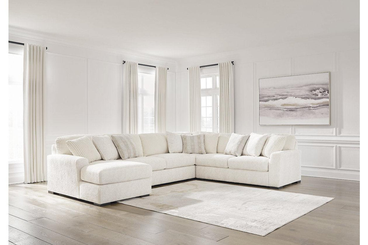 Chessington Ivory 4-Piece Sectional with Chaise by Ashley at Eve Furniture