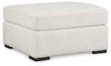 Chessington Ivory Oversized Accent Ottoman