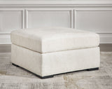 Chessington Ivory Oversized Accent Ottoman