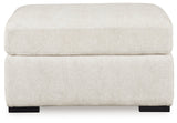 Chessington Ivory Oversized Accent Ottoman