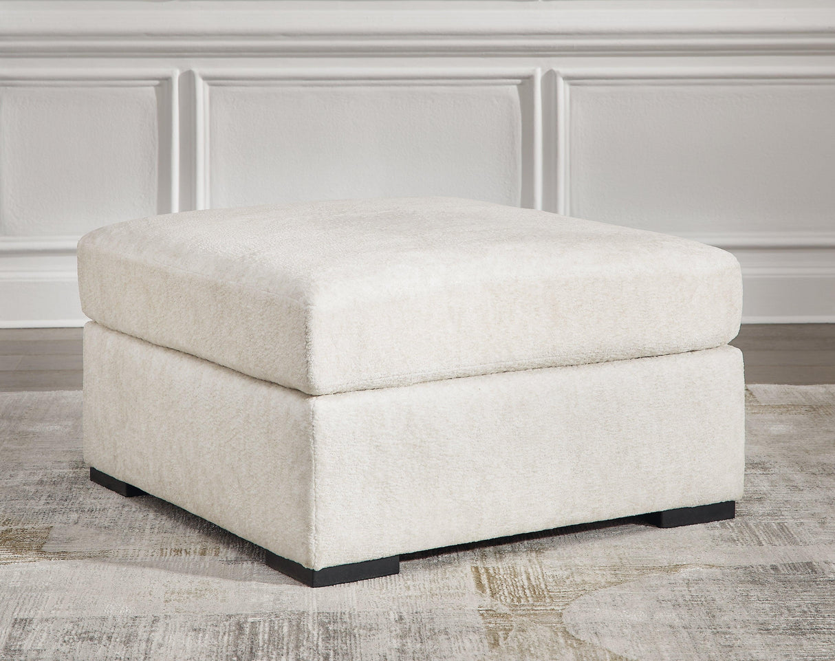 Chessington Ivory Oversized Accent Ottoman by Ashley at Eve Furniture