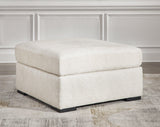 Chessington Ivory Oversized Accent Ottoman by Ashley at Eve Furniture