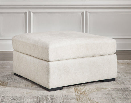 Chessington Ivory Oversized Accent Ottoman by Ashley at Eve Furniture