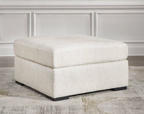 Chessington Ivory Oversized Accent Ottoman by Ashley at Eve Furniture