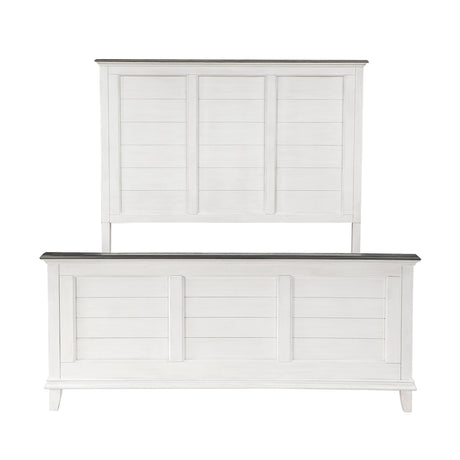 Chesterton Antique White/Dark Brown California King Bed by Homelegance at Eve Furniture