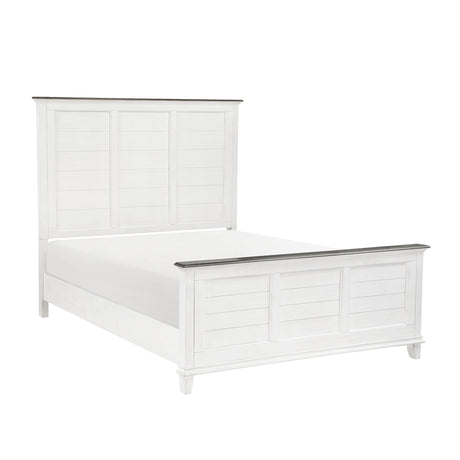 Chesterton Antique White/Dark Brown California King Bed by Homelegance at Eve Furniture