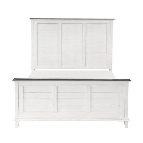 Chesterton Antique White/Dark Brown California King Bed by Homelegance at Eve Furniture