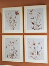 Chettings Beige/Gray/Blush Wall Art (Set of 4) by Ashley at Eve Furniture