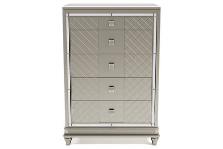 Chevanna Platinum Chest of Drawers by Ashley at Eve Furniture