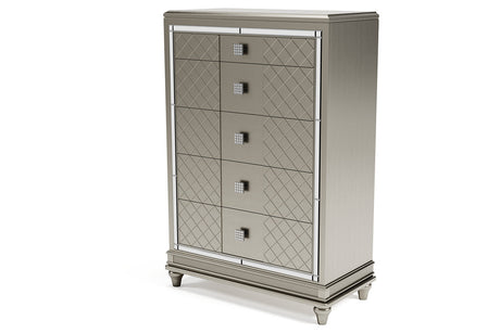 Chevanna Platinum Chest of Drawers by Ashley at Eve Furniture