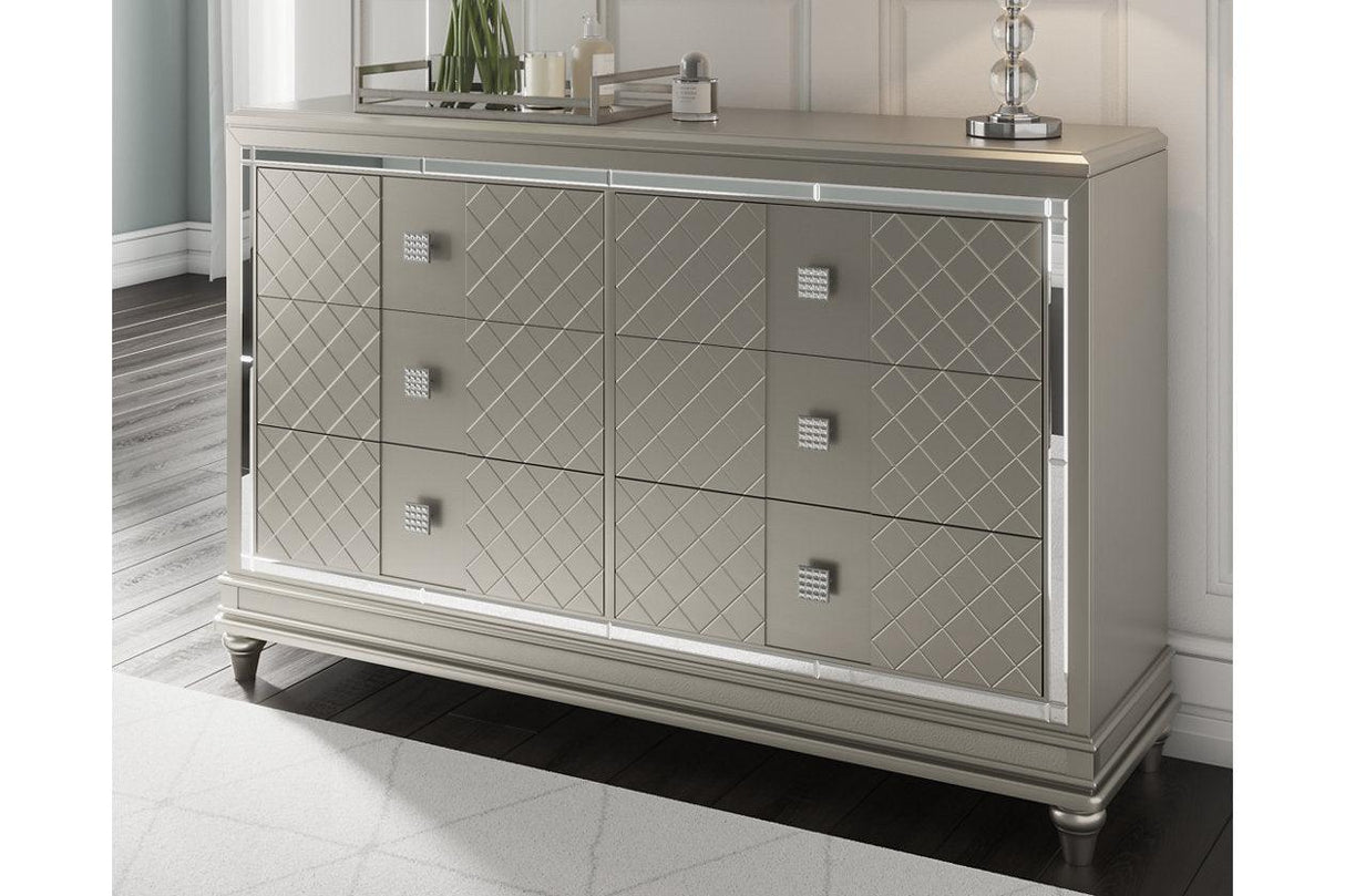 Chevanna Platinum Dresser by Ashley at Eve Furniture