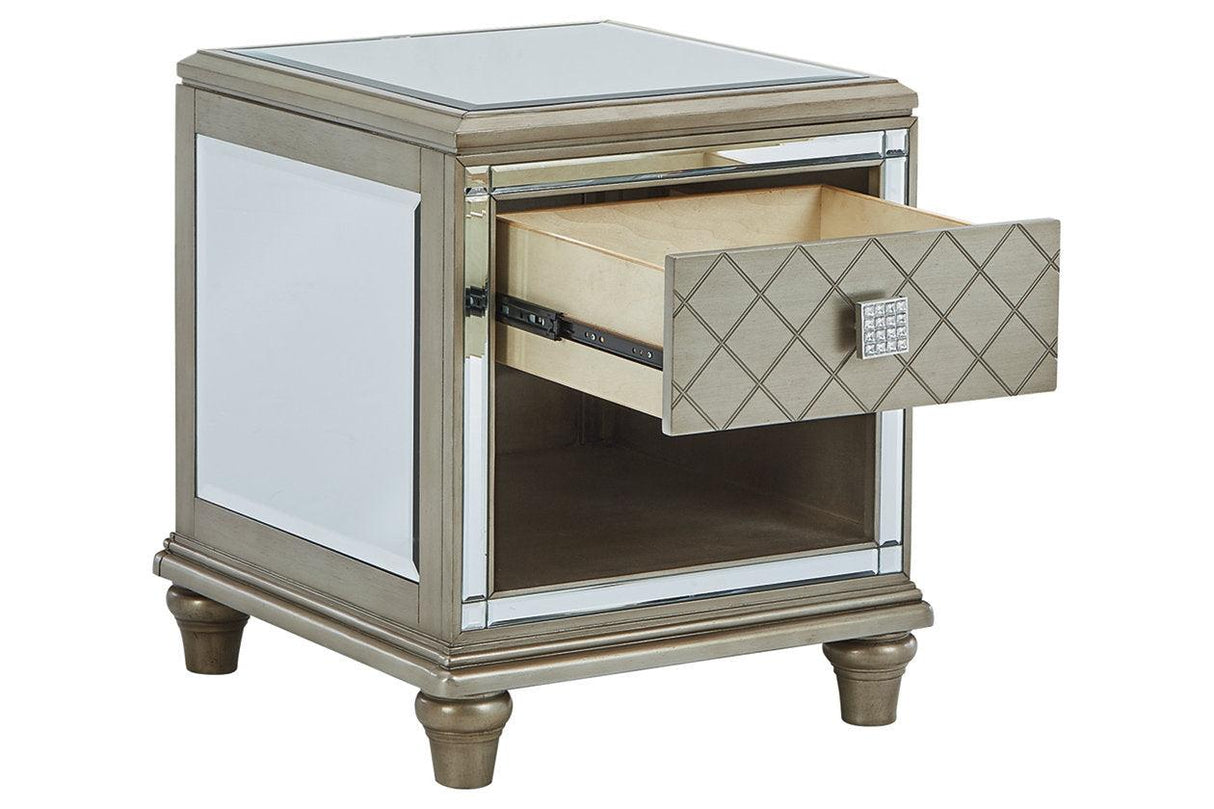 Chevanna Platinum End Table by Ashley at Eve Furniture