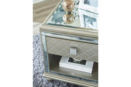 Chevanna Platinum End Table by Ashley at Eve Furniture