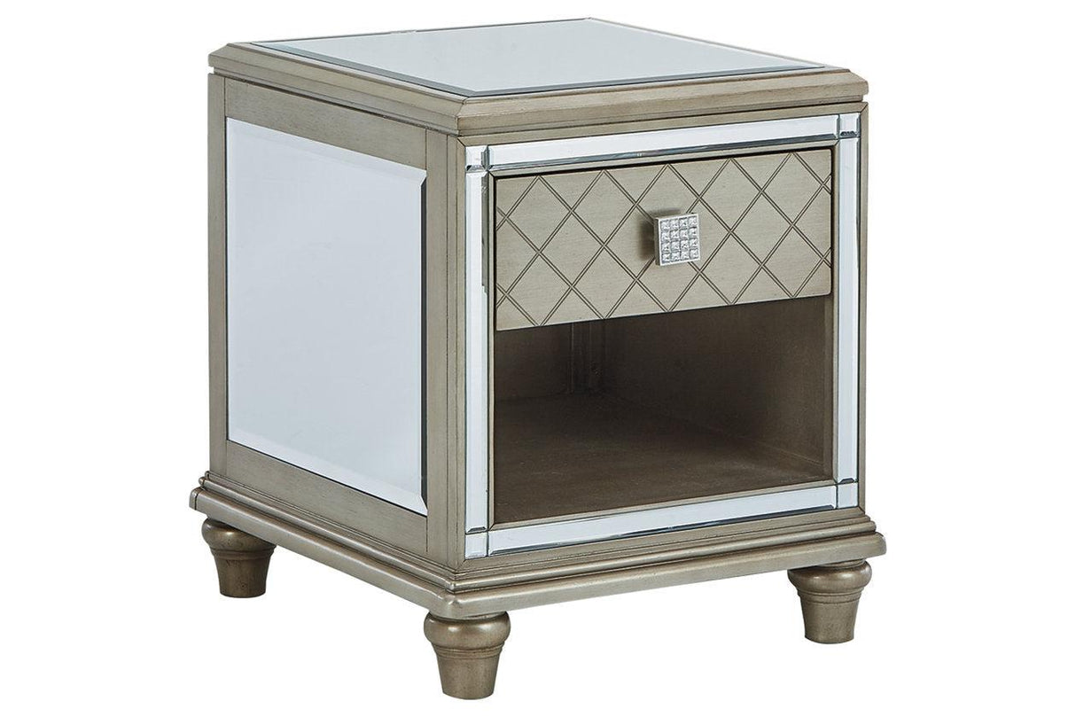 Chevanna Platinum End Table by Ashley at Eve Furniture