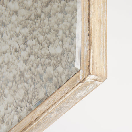 Cheveronna Light Brown Wood Frame Mirror by Mercana at Eve Furniture