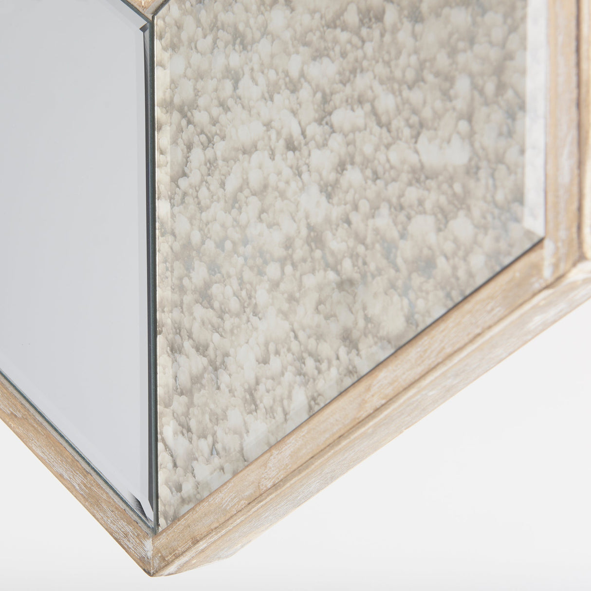 Cheveronna Light Brown Wood Frame Mirror by Mercana at Eve Furniture