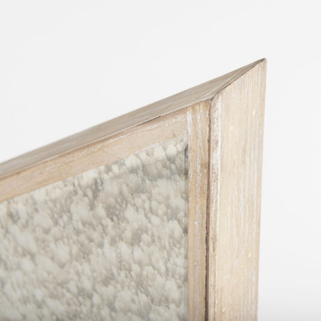 Cheveronna Light Brown Wood Frame Mirror by Mercana at Eve Furniture