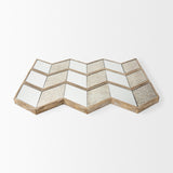 Cheveronna Light Brown Wood Frame Mirror by Mercana at Eve Furniture