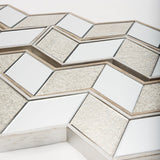 Cheveronna Light Brown Wood Frame Mirror by Mercana at Eve Furniture