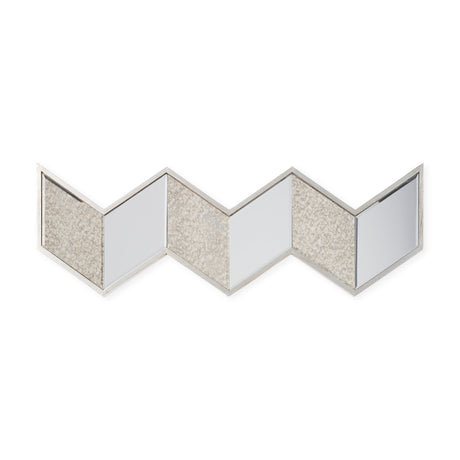 Cheveronna Silver W/Antiquing Wood Frame Mirror by Mercana at Eve Furniture