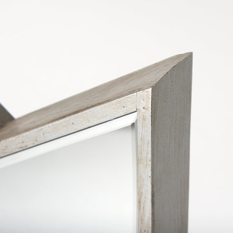 Cheveronna Silver W/Antiquing Wood Frame Mirror by Mercana at Eve Furniture