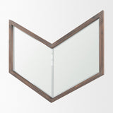 Chevren Medium Brown Wood Frame Mirror by Mercana at Eve Furniture