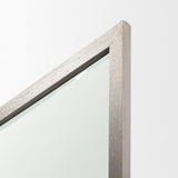 Chevren Silver Wood Frame Mirror by Mercana at Eve Furniture