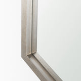 Chevren Silver Wood Frame Mirror by Mercana at Eve Furniture