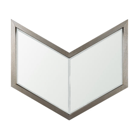 Chevren Silver Wood Frame Mirror by Mercana at Eve Furniture