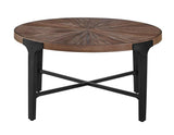 Chevron 36-inch Round Coffee Table by Steve Silver at Eve Furniture