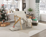 Chevron Beige Accent Chair by Homelegance at Eve Furniture