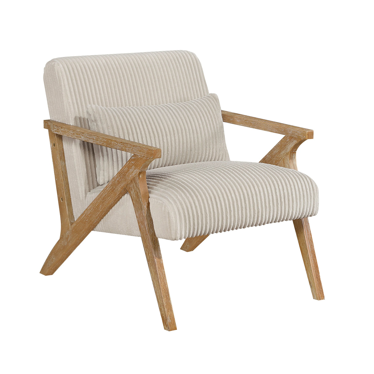 Chevron Beige Accent Chair by Homelegance at Eve Furniture