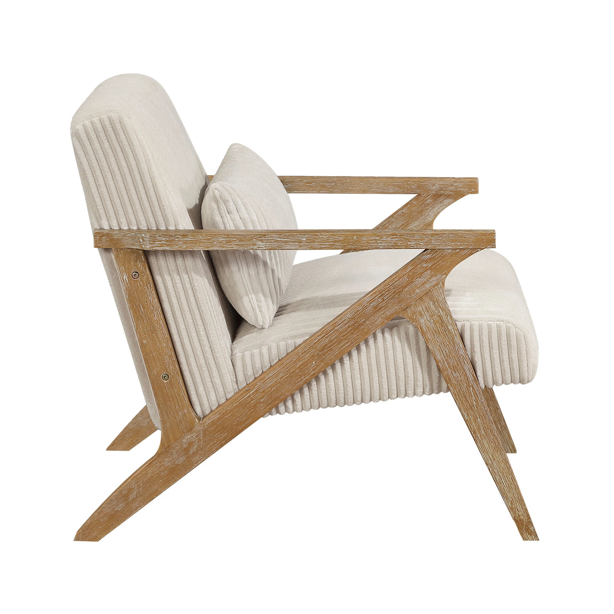 Chevron Beige Accent Chair by Homelegance at Eve Furniture