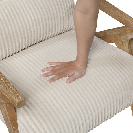 Chevron Beige Accent Chair by Homelegance at Eve Furniture