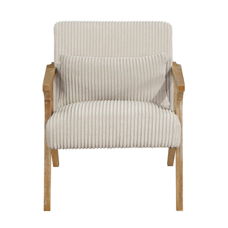 Chevron Beige Accent Chair by Homelegance at Eve Furniture