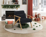 Chevron Black Accent Chair by Homelegance at Eve Furniture