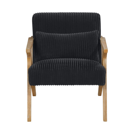 Chevron Black Accent Chair by Homelegance at Eve Furniture