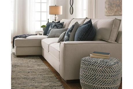 Chevron Blue Pouf by Ashley at Eve Furniture