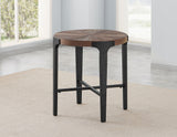 Chevron Cinnamon 22-inch Round End Table by Steve Silver at Eve Furniture