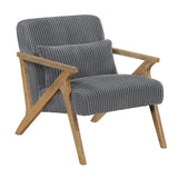 Chevron Gray Accent Chair by Homelegance at Eve Furniture