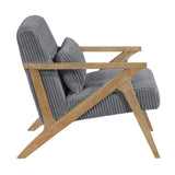 Chevron Gray Accent Chair by Homelegance at Eve Furniture