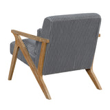 Chevron Gray Accent Chair by Homelegance at Eve Furniture