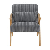 Chevron Gray Accent Chair by Homelegance at Eve Furniture