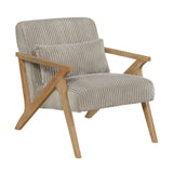 Chevron Taupe Accent Chair by Homelegance at Eve Furniture