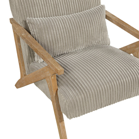 Chevron Taupe Accent Chair by Homelegance at Eve Furniture