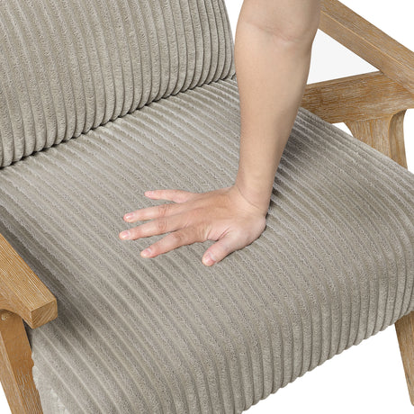 Chevron Taupe Accent Chair by Homelegance at Eve Furniture